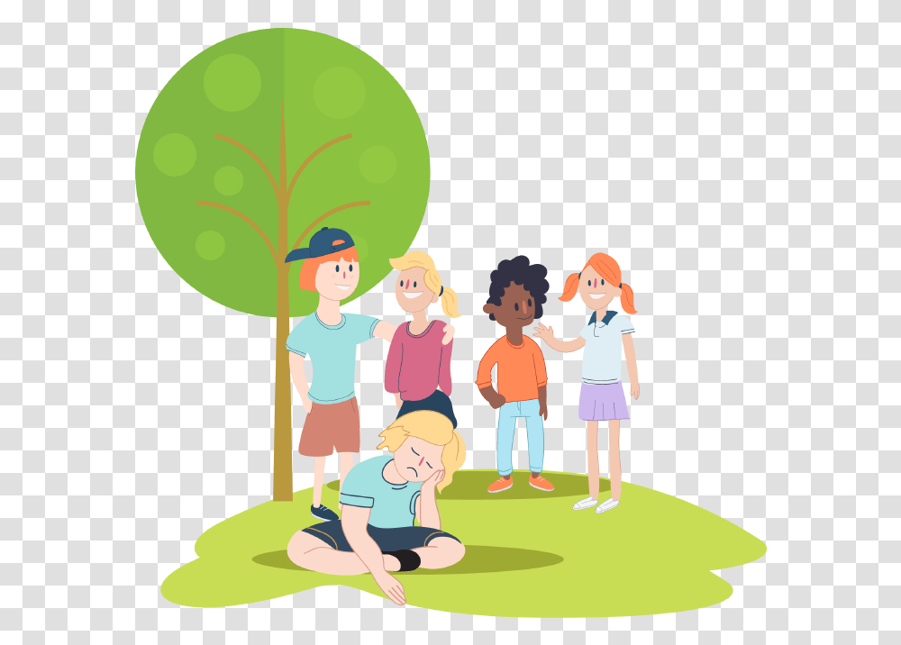 Boy Feeling Lonely Despite Being Next To A Group Of Lonely Kid Clipart, People, Person, Human, Family Transparent Png