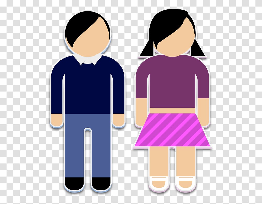 Boy Girl Brother Sister People Persons Friends Boys And Girls Symbols, Female, Waiter, Student, Performer Transparent Png