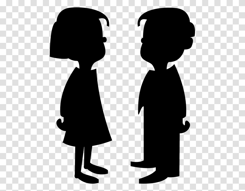 Boy Girl Clipart Silhouette, Person, People, Overcoat Transparent Png