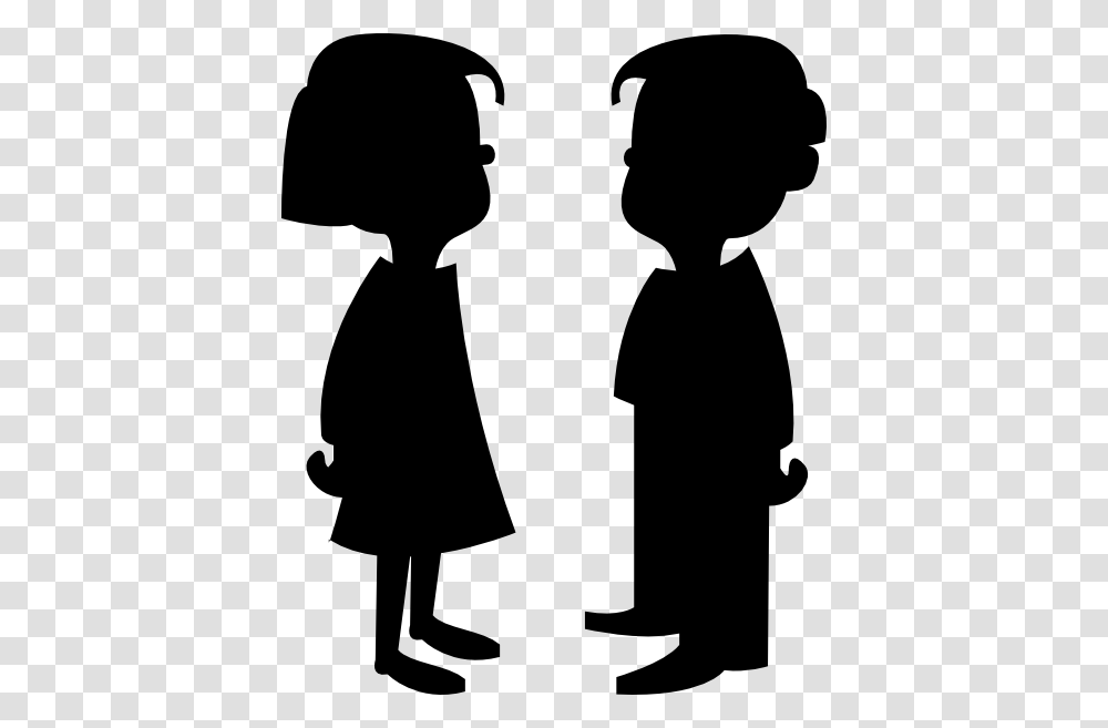 Boy Girl Clipart, Silhouette, Person, Human, Stencil Transparent Png