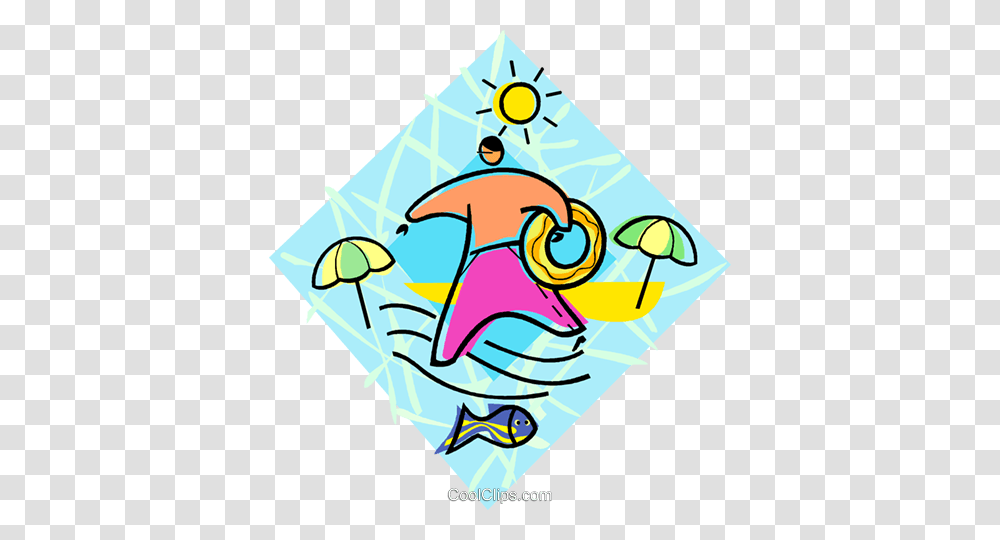 Boy Going Swimming In The Ocean Royalty Free Vector Clip Art, Poster, Advertisement Transparent Png