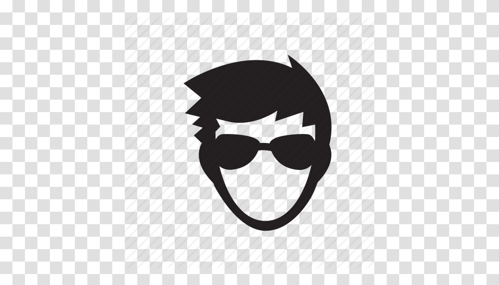 Boy Guy Male Man Outdoor Portrait Sunglasses Icon, Label, Mustache, Stencil Transparent Png