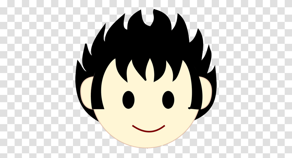 Boy Happy Face Head Black Hair Images - Free Boy Hair Dark Clipart, Crown, Jewelry, Accessories, Accessory Transparent Png