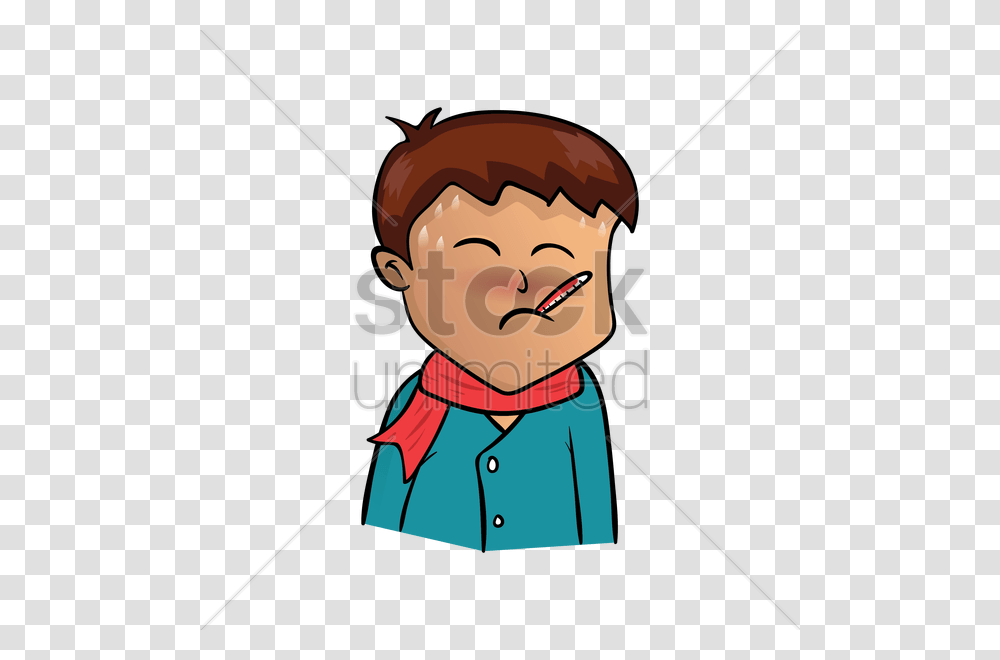 Boy Having Fever Vector Image, Person, Human, Chef, Judge Transparent Png