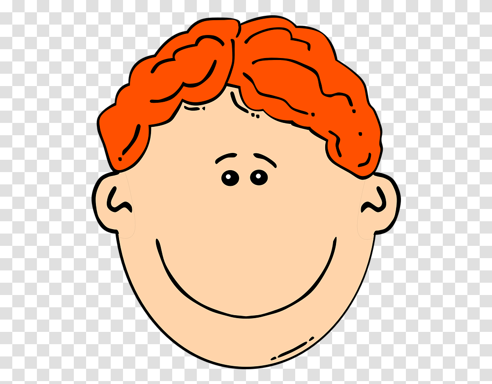 Boy Head Orange Red Hair Clipart Transparent Png