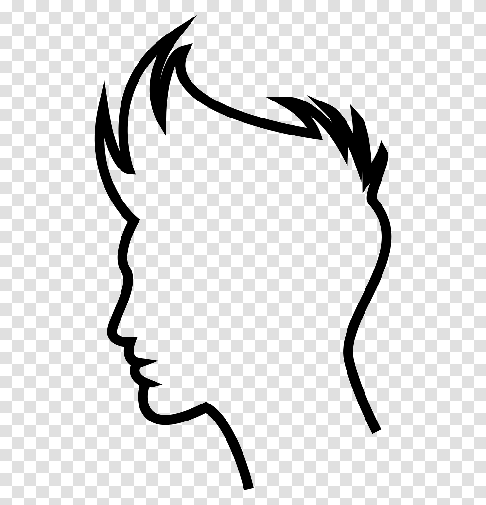 Boy Icon Outline Of Boys Head, Stencil, Bow, Antelope, Wildlife Transparent Png