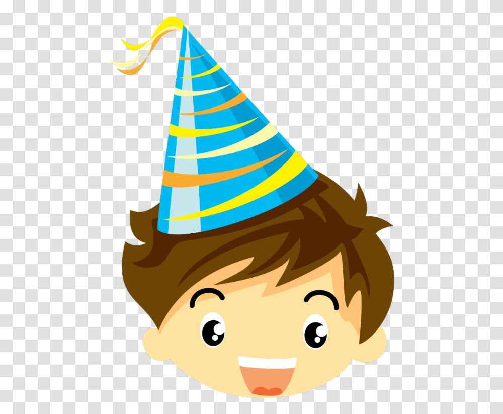 Boy In Birthday Hat, Apparel, Party Hat Transparent Png
