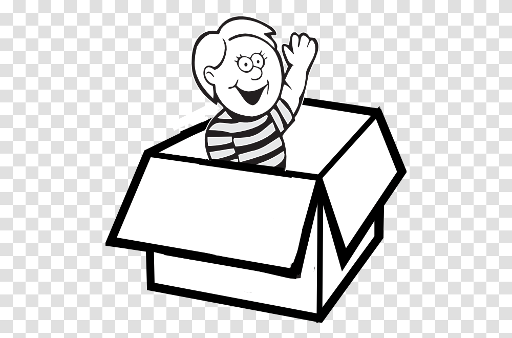 Boy In Box Clip Arts Download, Chair, Furniture, Stencil, Carton Transparent Png