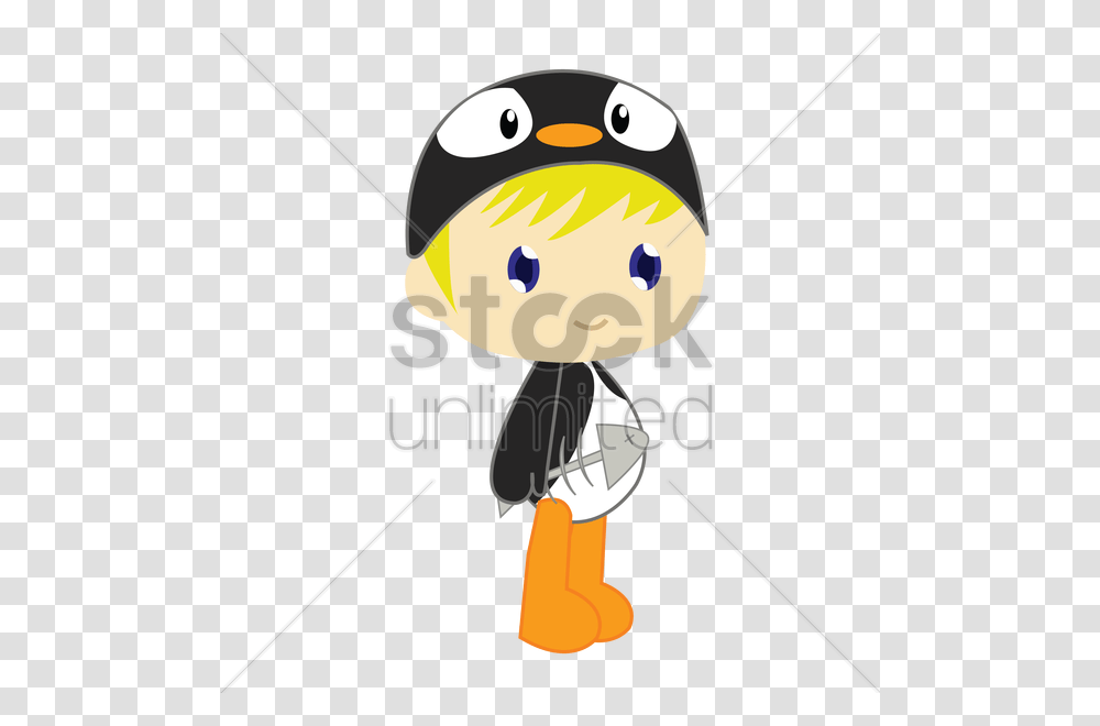 Boy In Penguin Costume On White Background Vector Image, Angler, Fishing, Leisure Activities, Outdoors Transparent Png