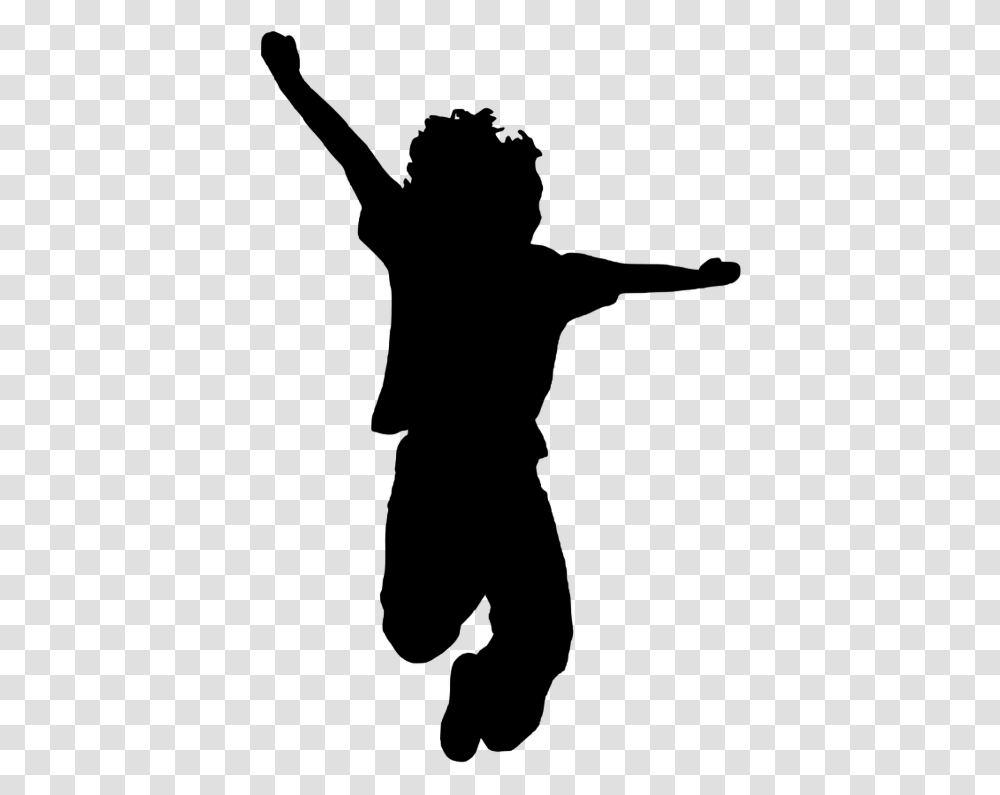 Boy Jumping Jumping Silhouette Download Outline Of Person Dancing, Gray, World Of Warcraft Transparent Png