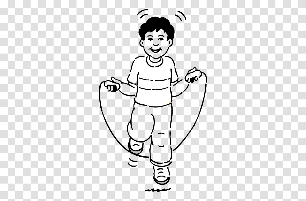 Boy Jumping Rope Clip Art, Stencil, Armor Transparent Png