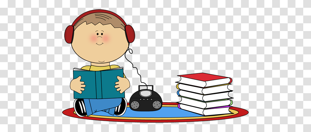 Boy Listening To Book On Cd Player Clip Art, Reading, Cleaning, Washing, Video Gaming Transparent Png