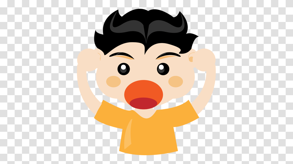 Boy Making Funny Face Vector Image, Performer, Crowd, Plant, Clown Transparent Png