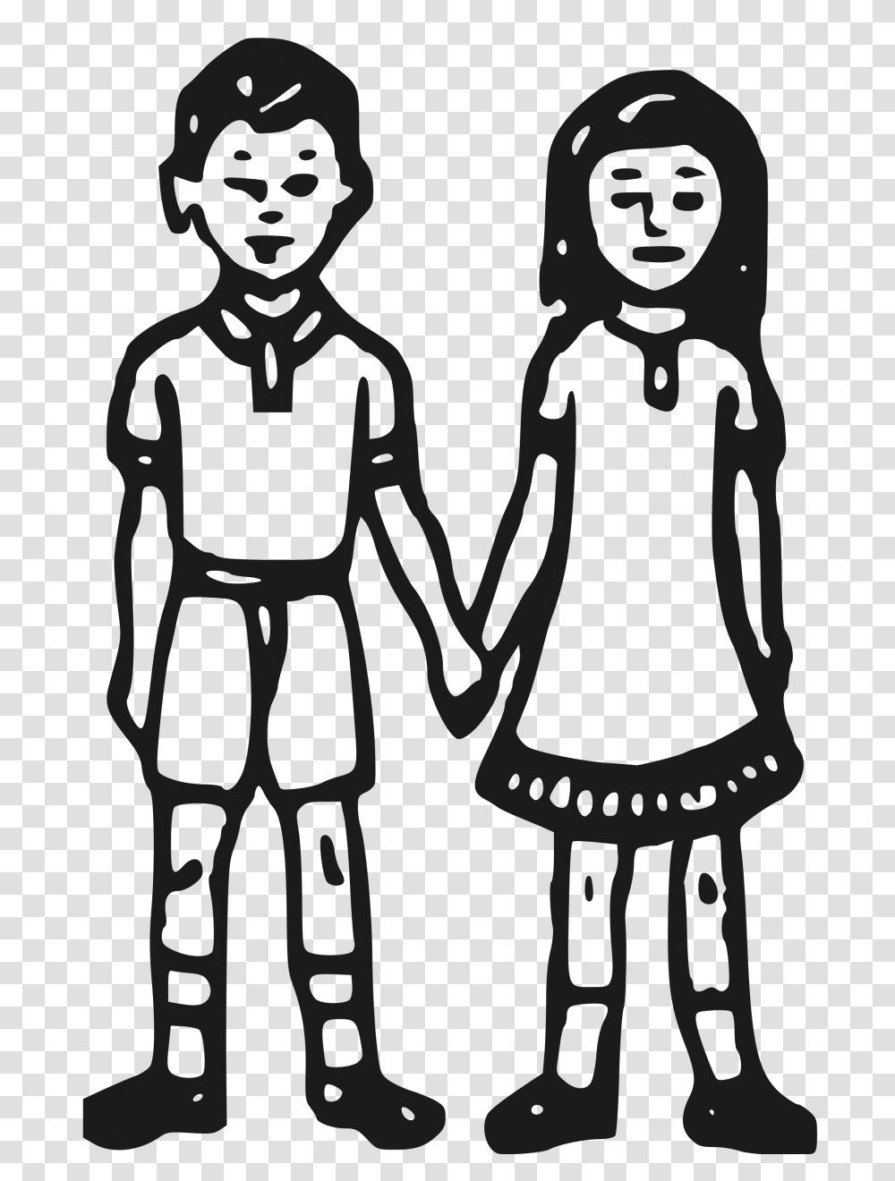 Boy Ou Girl Cliparts For Your Inspiration And Presentations, Hand, Stencil, Holding Hands, Female Transparent Png