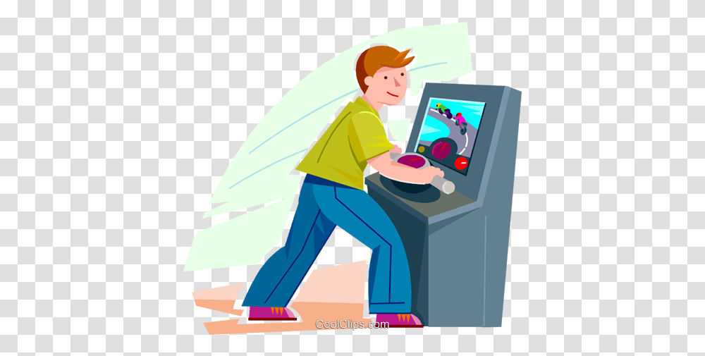 Boy Playing A Video Game Royalty Free Clipart People Playing Arcade Game, Arcade Game Machine, Person, Human, Video Gaming Transparent Png