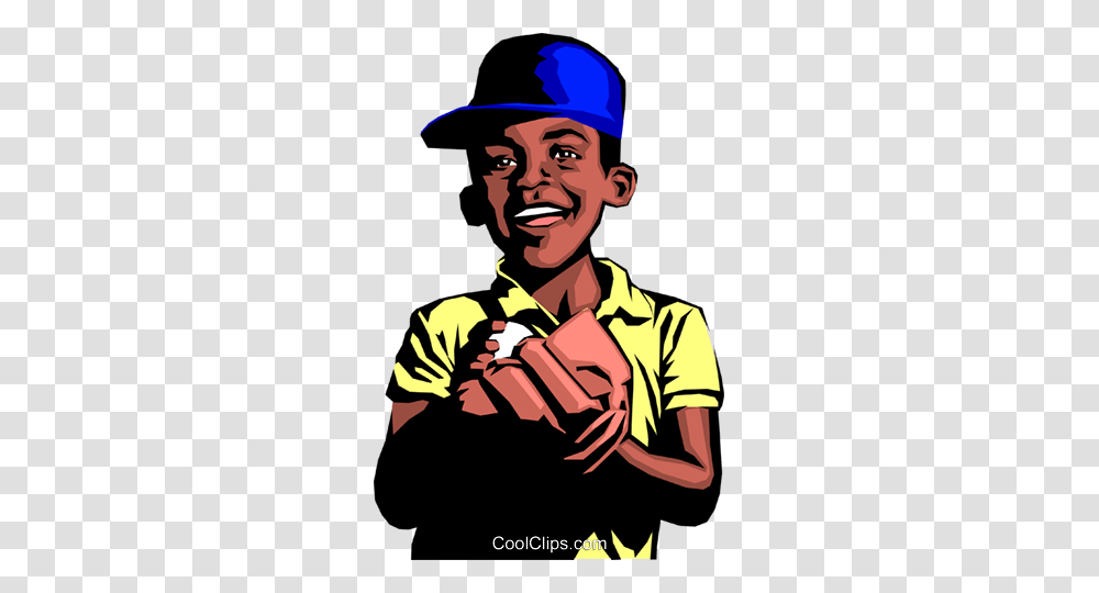 Boy Playing Baseball Royalty Free Vector Clip Art Illustration, Person, Helmet, Fireman Transparent Png