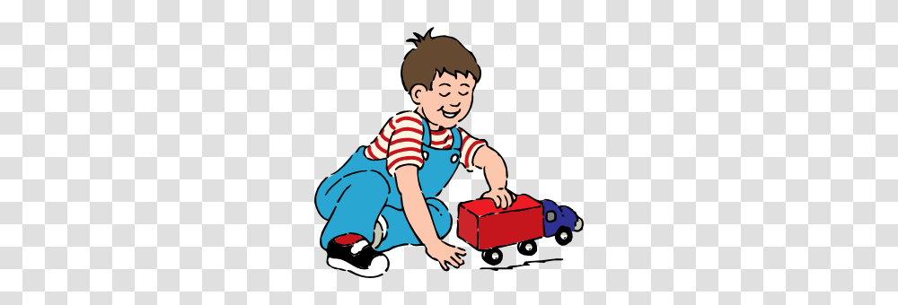 Boy Playing With Toy Truck Clip Art, Person, Human, Girl, Female Transparent Png