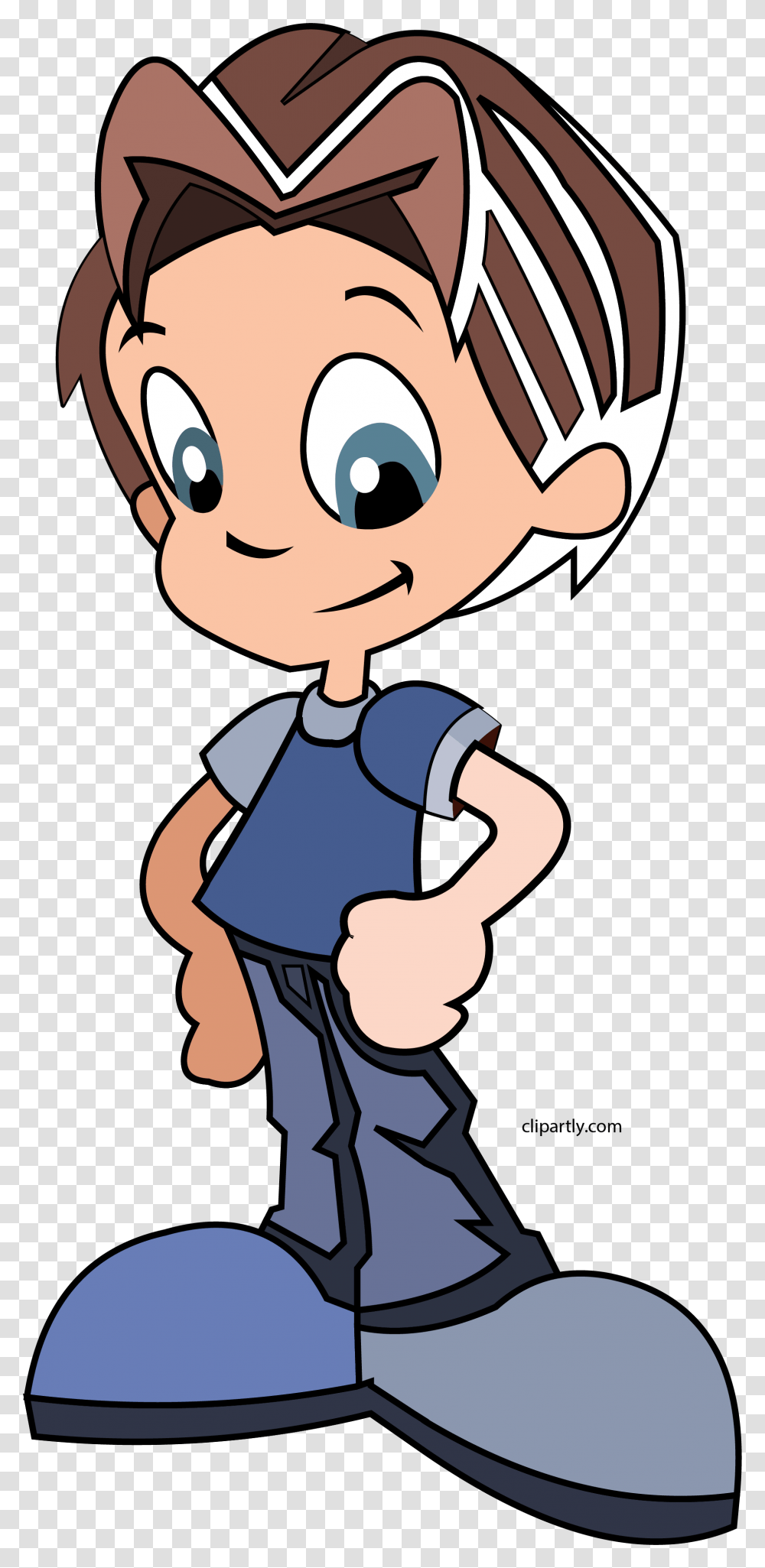 Boy Ready Clipart Cartoon, Standing, Drawing, Girl, Female Transparent Png