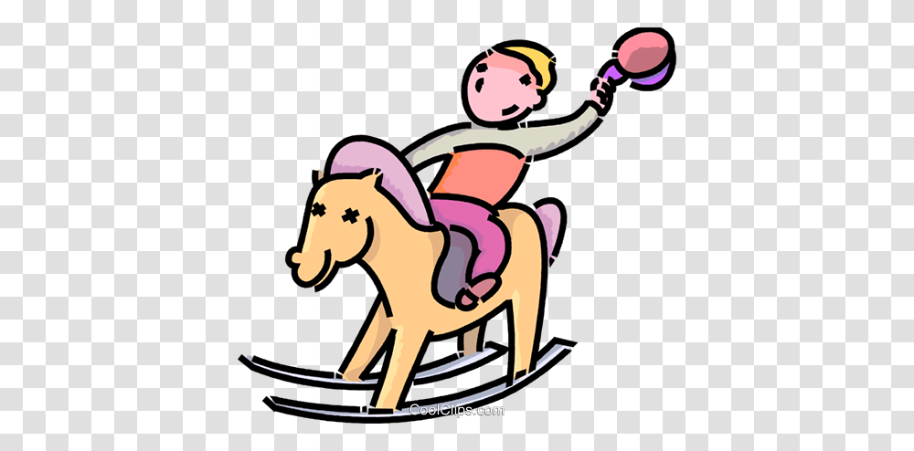Boy Riding His Rocking Horse Royalty Free Vector Clip Art, Furniture, Rocking Chair, Seesaw, Toy Transparent Png