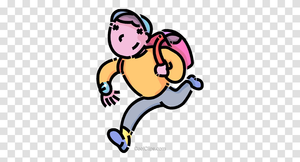 Boy Running Late For School Royalty Free Vector Clip Art, Video Gaming Transparent Png