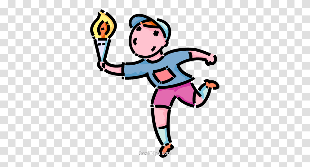 Boy Running With The Olympic Torch Royalty Free Vector Clip Art, Light, Leisure Activities, Juggling Transparent Png