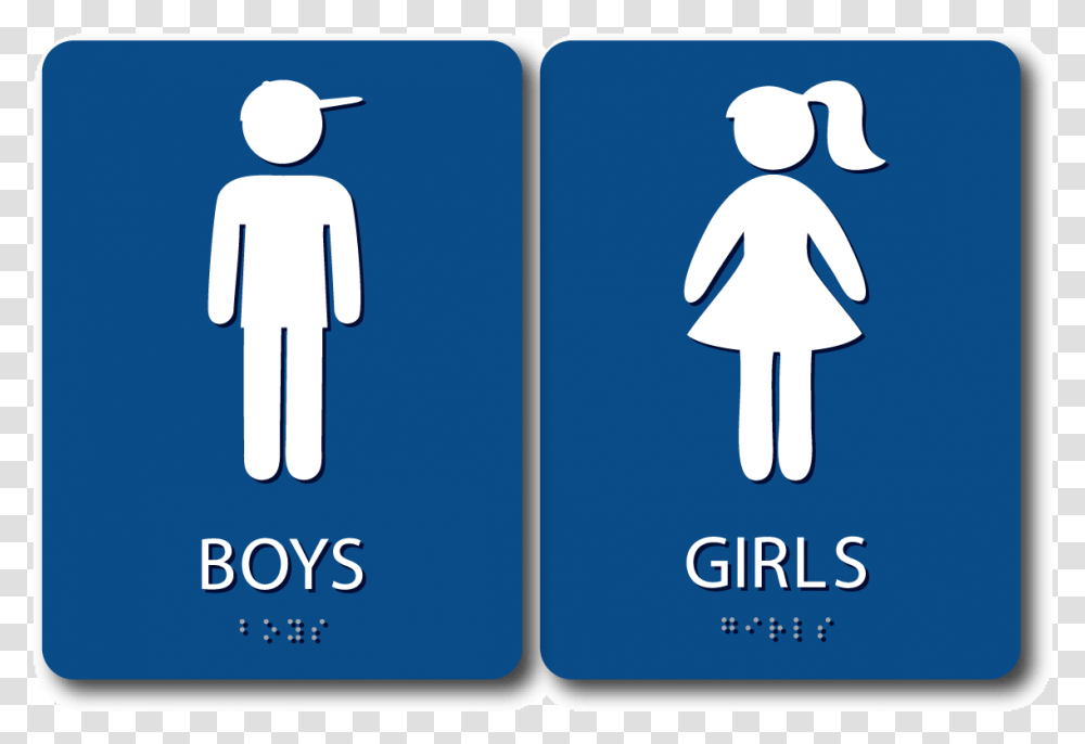 Boy's Amp Girl's Restroom Sign Bundle Blue Bathroom Sign Mans And Women, Road Sign Transparent Png