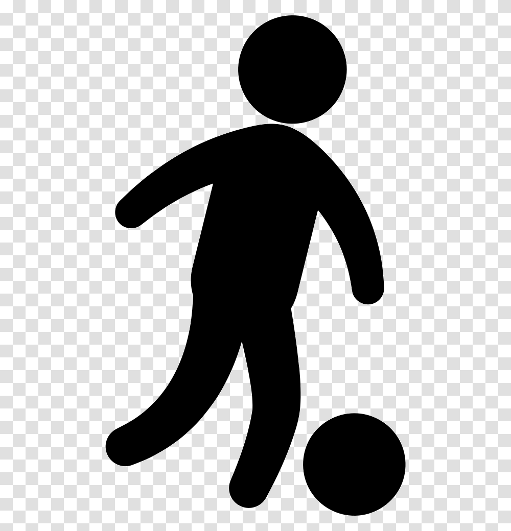 Boy Silhouette Playing Soccer, Person, Human, Logo Transparent Png
