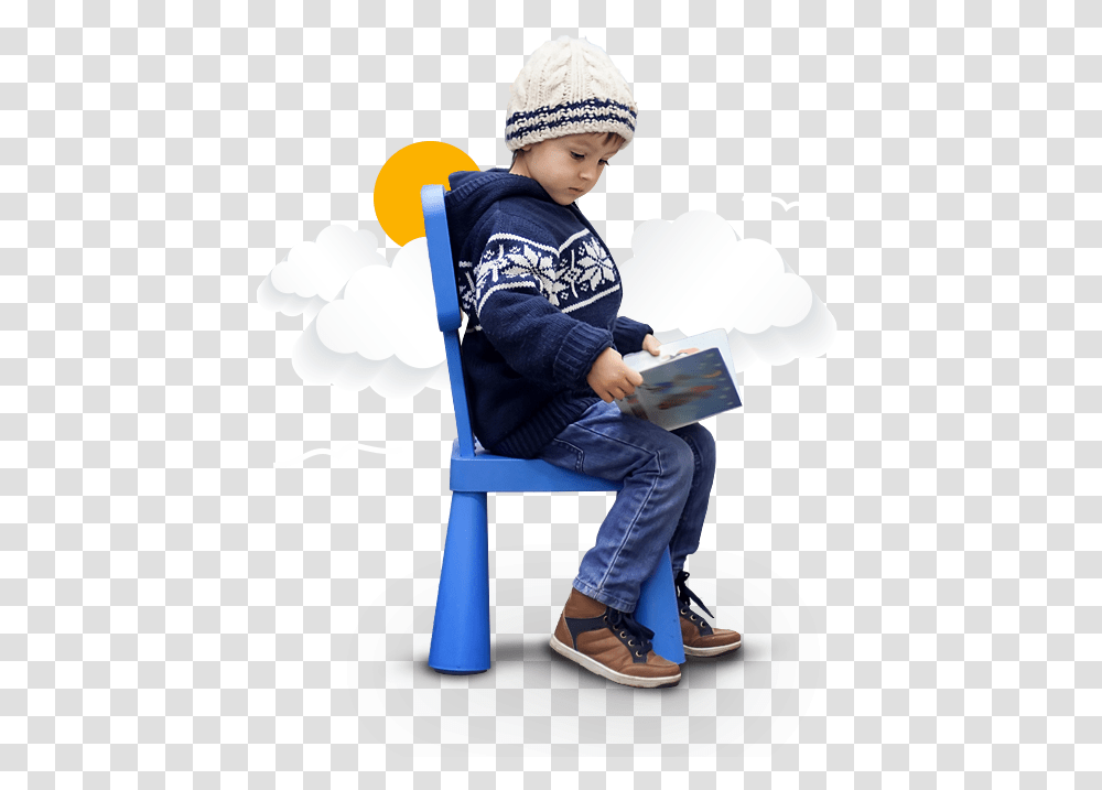 Boy Sitting, Chair, Furniture, Apparel Transparent Png