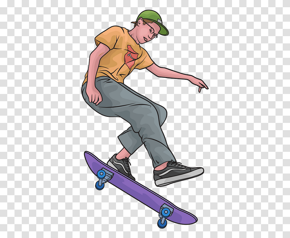 Boy Skateboarding Clipart, Person, Sport, Outdoors Transparent Png