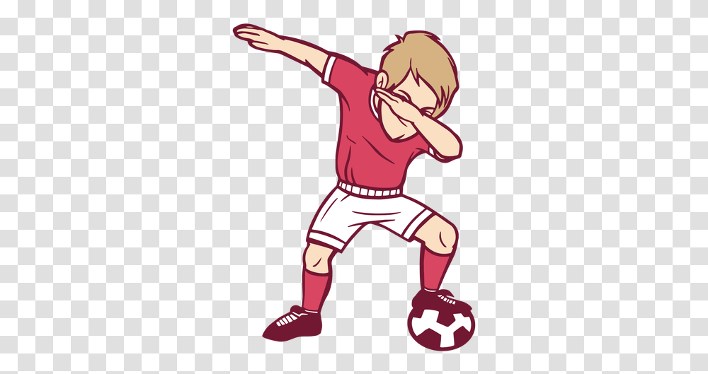 Boy Soccer Player Dab Illustration Soccer Player Dabbing, Leisure Activities, Eating, Food, Costume Transparent Png