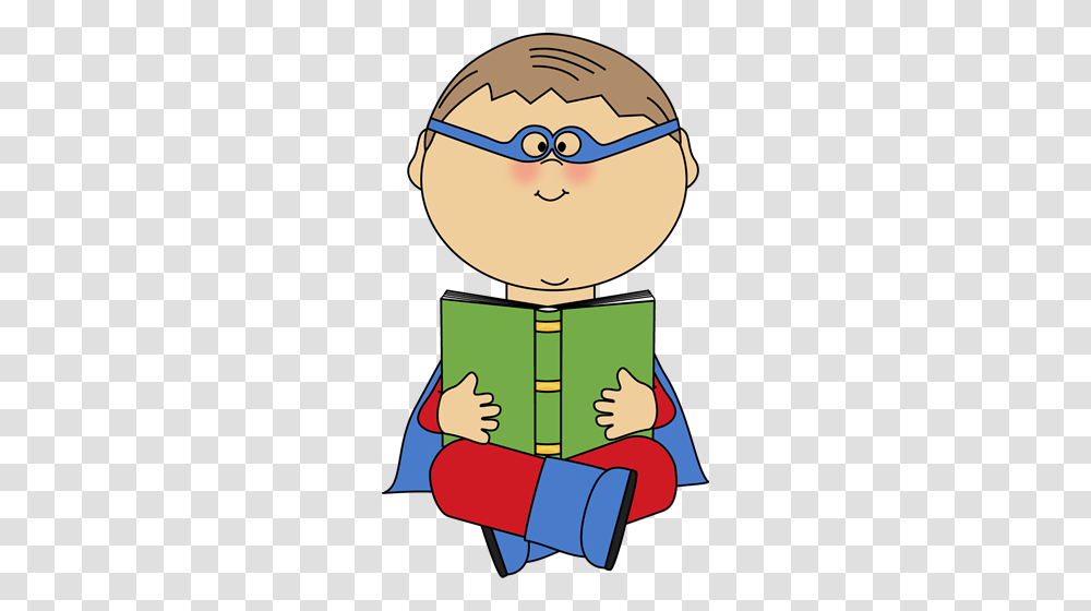Boy Superhero Reading A Book Vbs Superhero, Helmet, Apparel Transparent Png