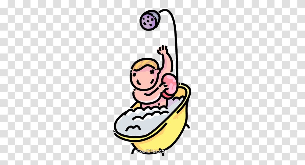 Boy Taking A Bath Royalty Free Vector Clip Art Illustration, Animal, Leisure Activities, Circus, Hand Transparent Png