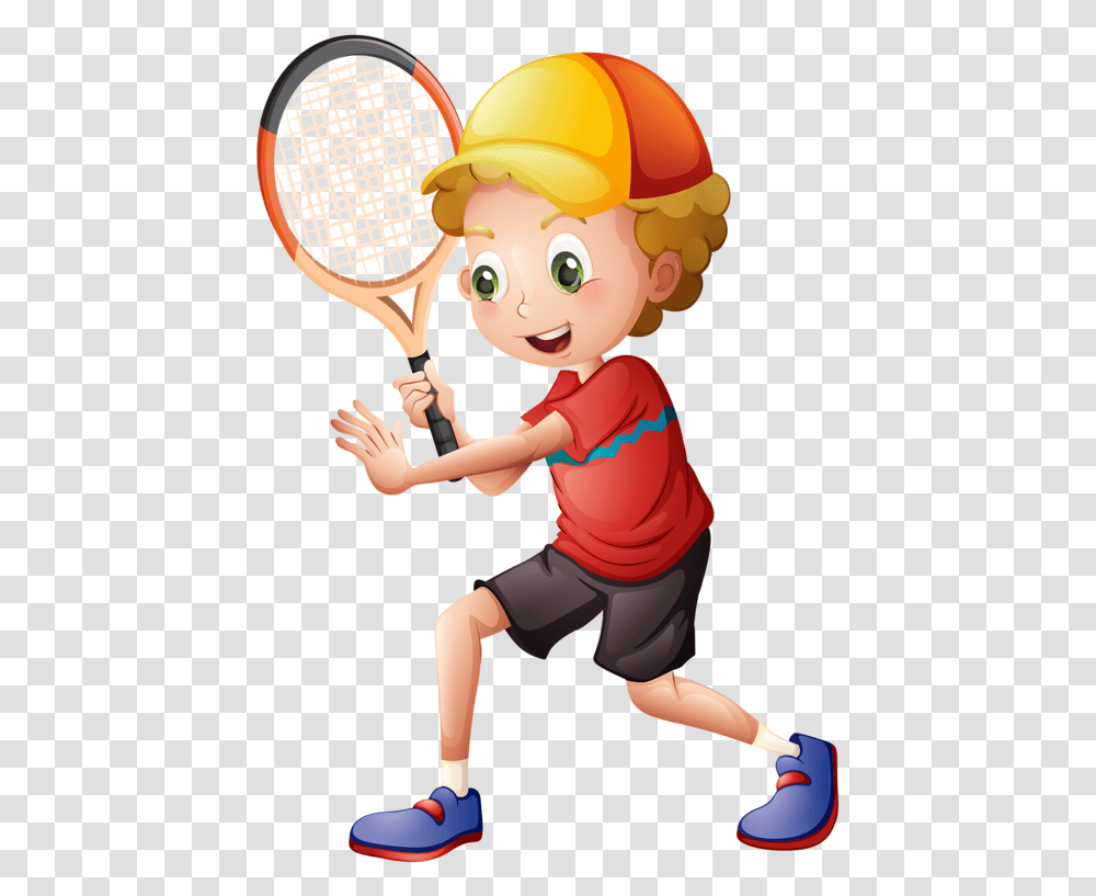 Мультяшные теннисисты мальчик