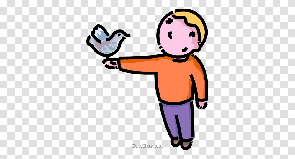 Boy With A Bird On His Hand Royalty Free Vector Clip Art, Arm, Face, Slingshot, Ninja Transparent Png