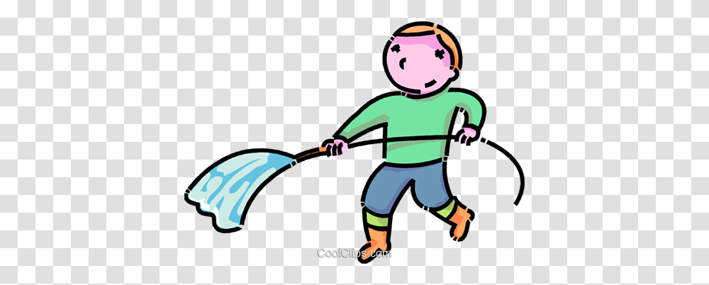 Boy With A Hose Royalty Free Vector Clip Art Illustration, Green, Leisure Activities, Sport, Adventure Transparent Png