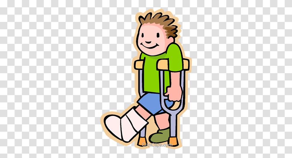 Boy With Broken Leg Royalty Free Vector Clip Art Illustration, Building, Architecture, Stilts, Pillar Transparent Png