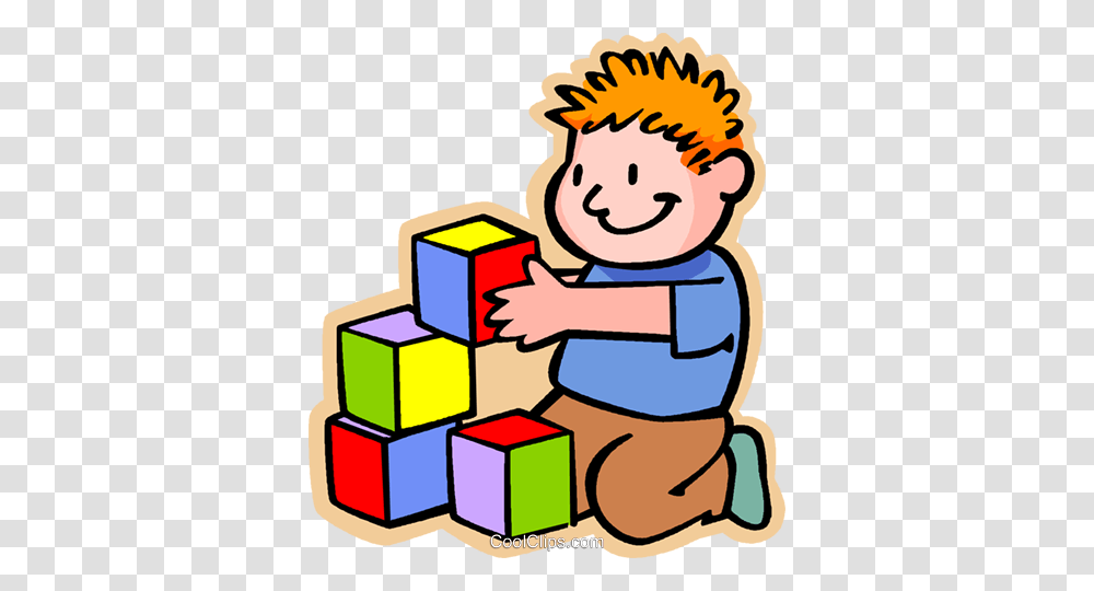 Boy With Colored Building Blocks Royalty Free Vector Clip Art, Rubix Cube Transparent Png