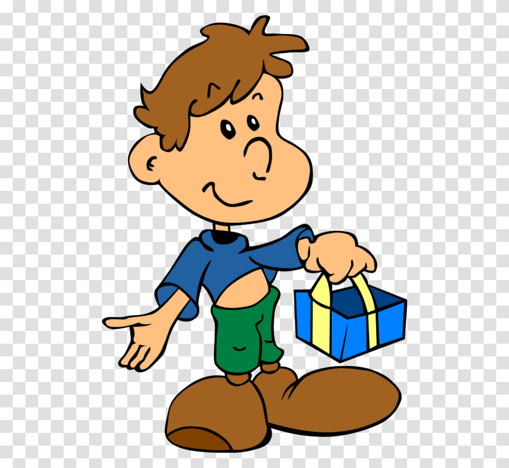 Boy With Gift, Reading, Elf Transparent Png