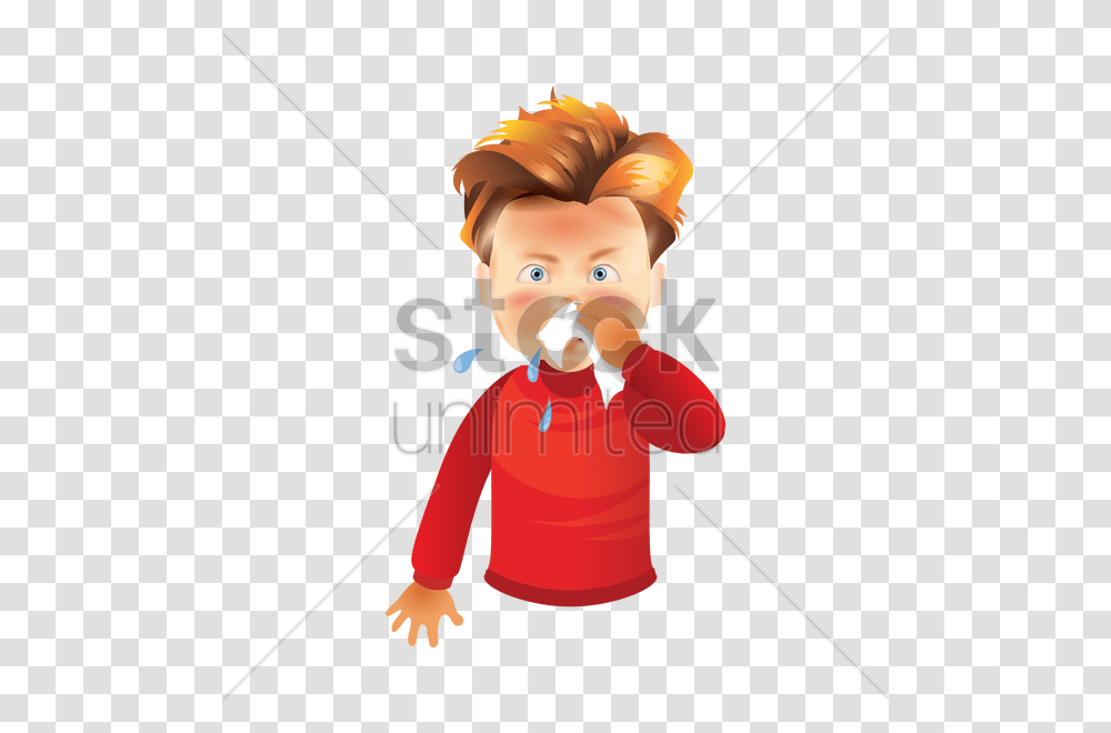 Boy With Runny Nose Vector Image, Person, Duel, Sport, Toy Transparent Png