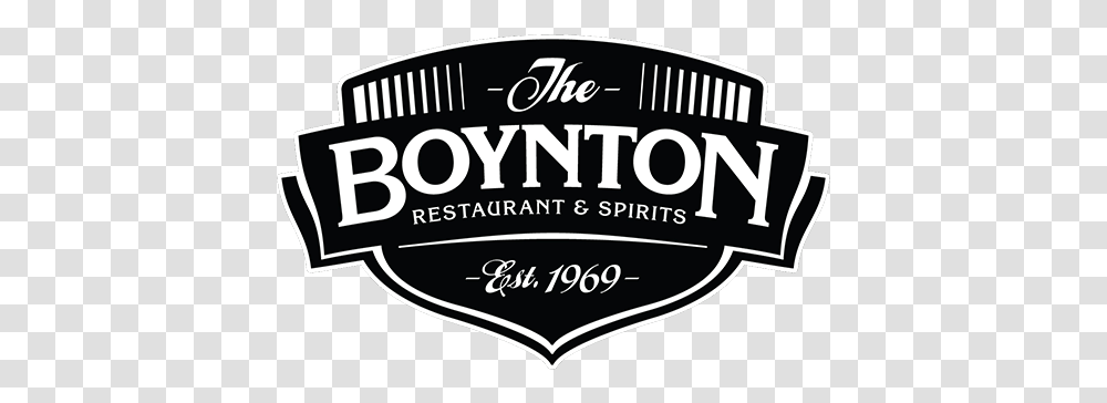 Boynton Restaurant And Spirits Boynton Restaurant, Label, Text, Sticker, Logo Transparent Png