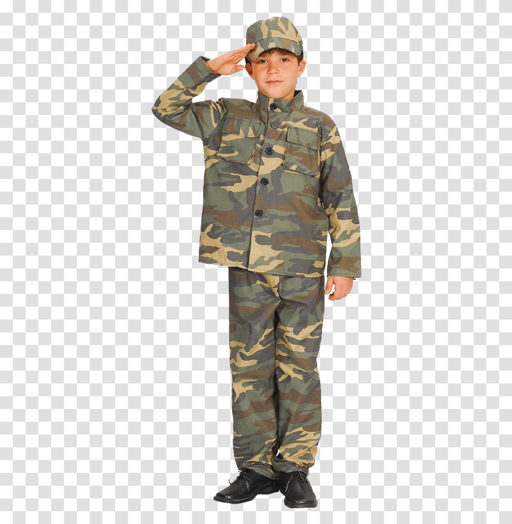 Boys Action Commando Costume Army Outfit, Military Uniform, Camouflage, Person, Human Transparent Png