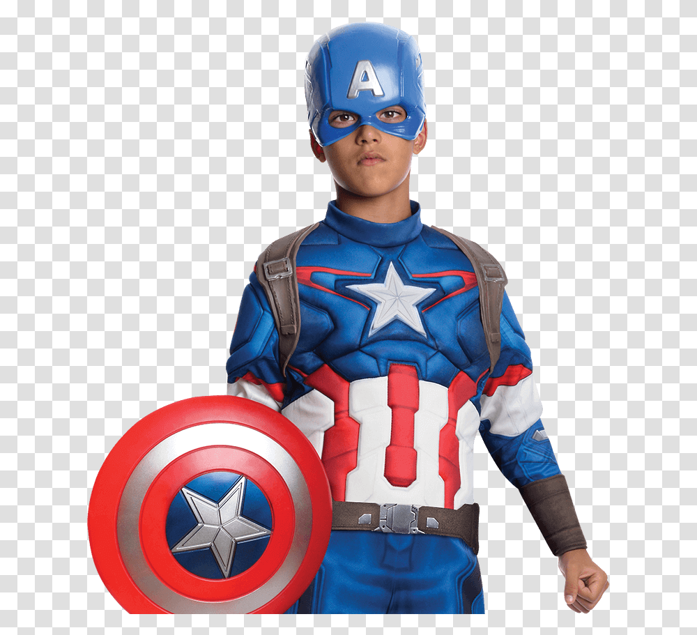 Boys Age Of Ultron Deluxe Captain America Costume Boy Captain America Costume, Armor, Person, Human Transparent Png