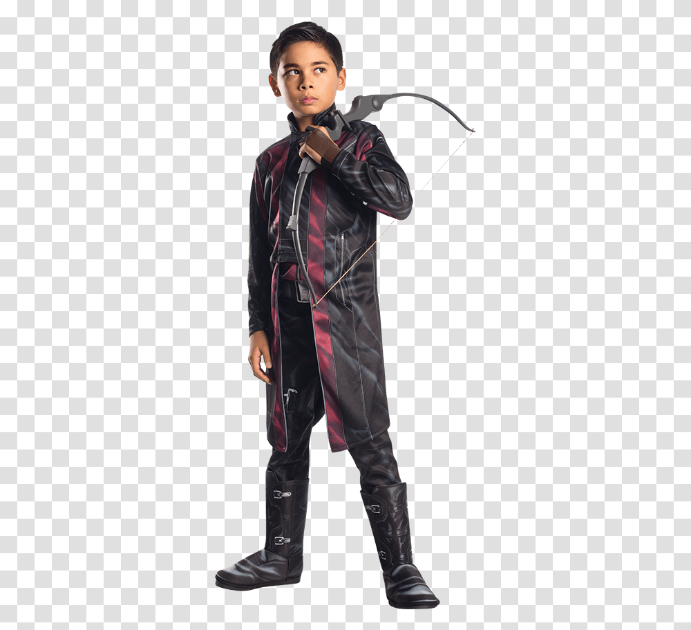 Boys Age Of Ultron Deluxe Hawkeye Costume Dead By Daylight Yui, Person, Coat, Overcoat Transparent Png