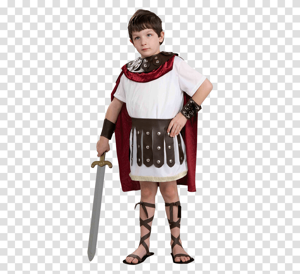 Boys Gladiator Costume Kids Roman Gladiator Costume, Person, Female, Texture Transparent Png