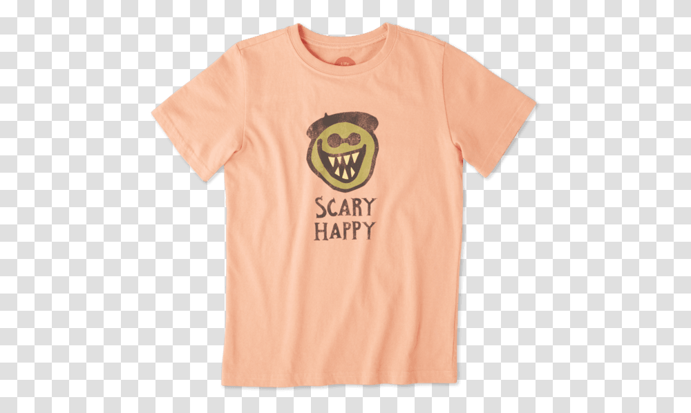 Boys Scary Happy Crusher Tee Cartoon, Apparel, T-Shirt, Sleeve Transparent Png