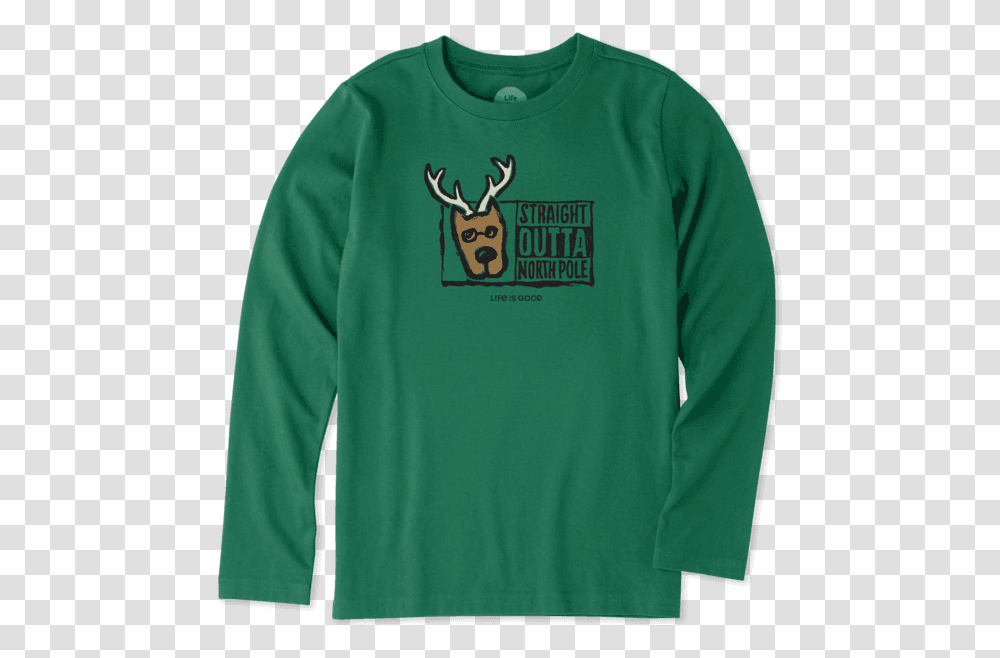 Boys Straight Outta North Pole Boys Long Sleeve Crusher Sweatshirt, Apparel, Sweater, Hoodie Transparent Png