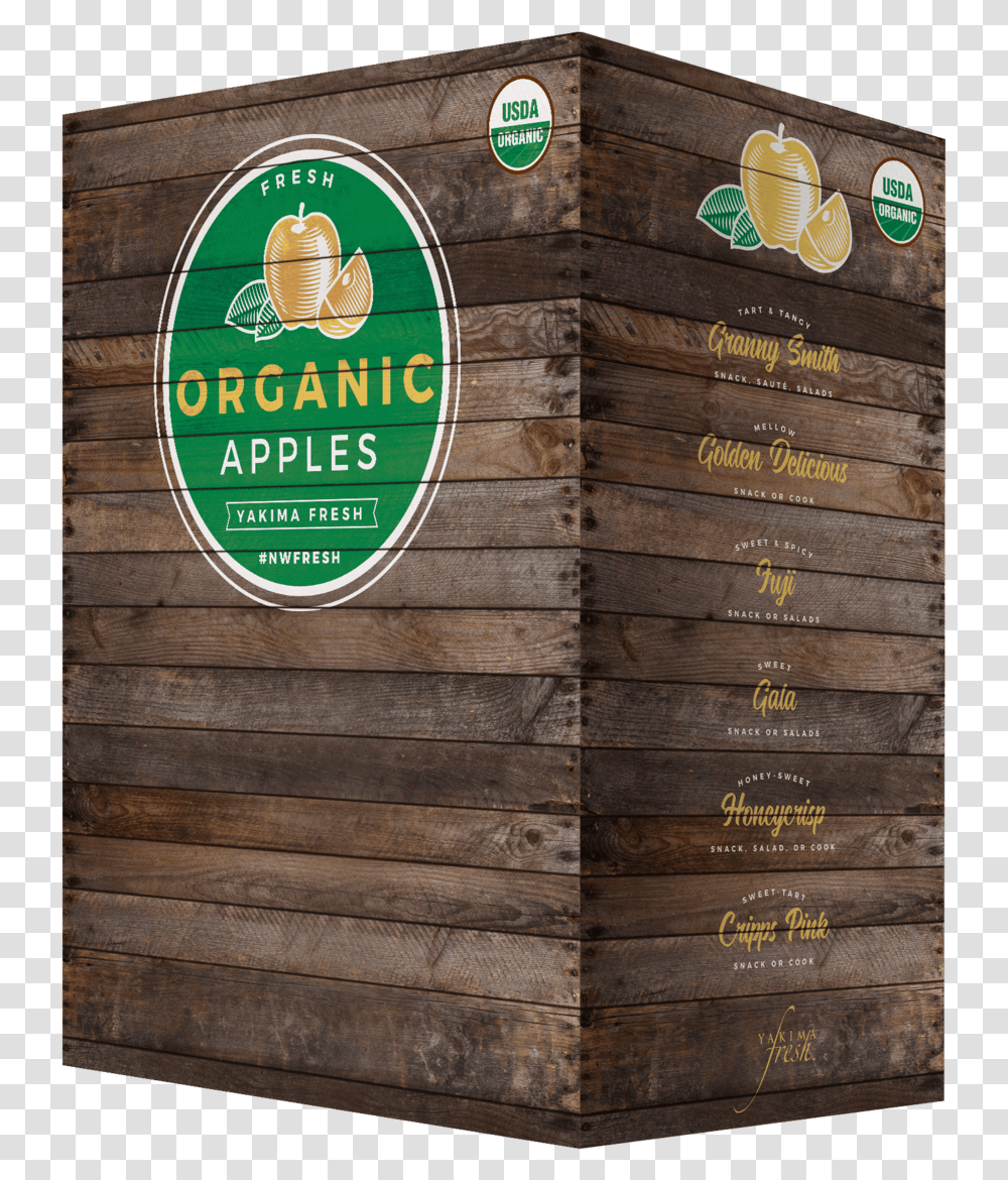 Br Blog 2018 Yfm Organic Apples Bin Plywood, Box, Label, Crate Transparent Png