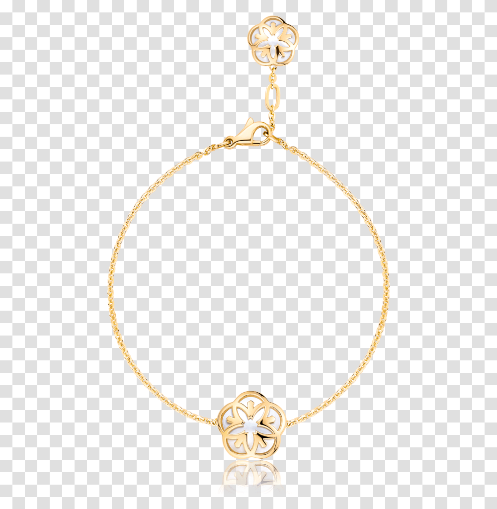 Bracelet 18k Yellow Gold And Two Motherofpearl Cabochons, Necklace, Jewelry, Accessories, Accessory Transparent Png