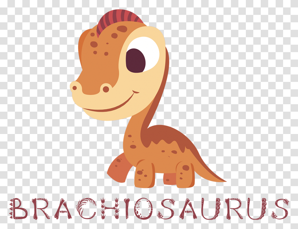 Brachiosaurus T Cartoon, Animal, Text, Bird, Hand Transparent Png