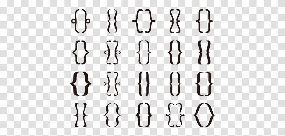 Bracket Icons Set Bracket Shape Icon, Alphabet, Number Transparent Png